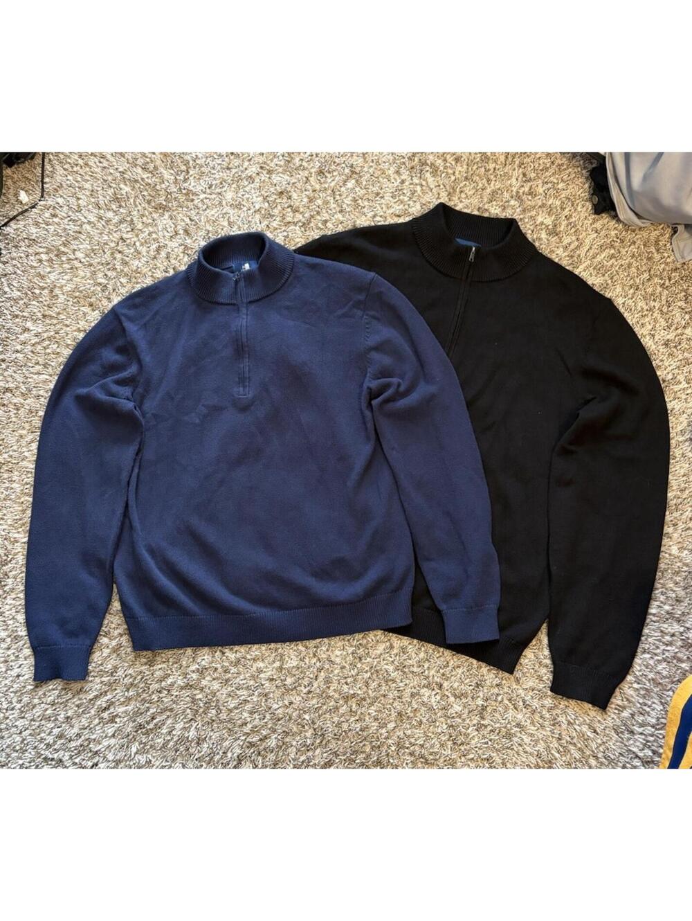 Jack Archer 1/4 Zip Pullover Sweaters Sweatshirt Blue Black Size 2XL - LOT OF 2